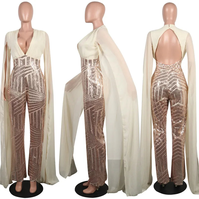 Combinaison Disco Pailletée Femme – vue 8