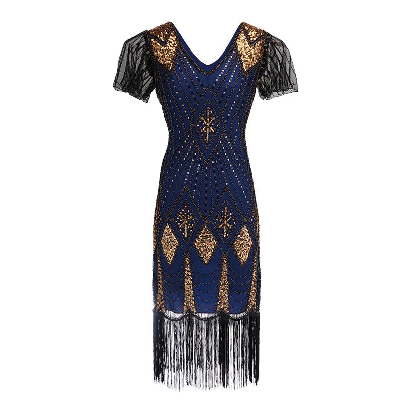 Robe Charleston Années 20 Perlée à Pampilles – vue 6