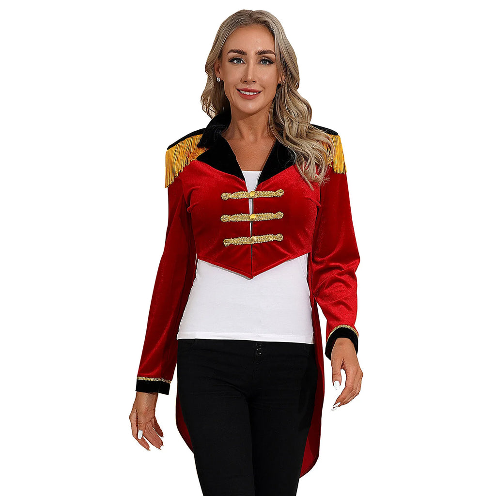 Veste de Monsieur Loyal Femme – Queue-de-Pie en Velours à Épaulettes – vue 2