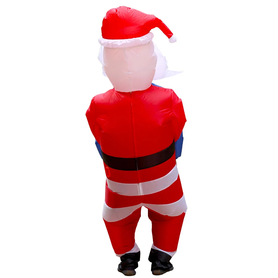 Déguisement Gonflable Père Noël Rigolo Adulte – vue 3