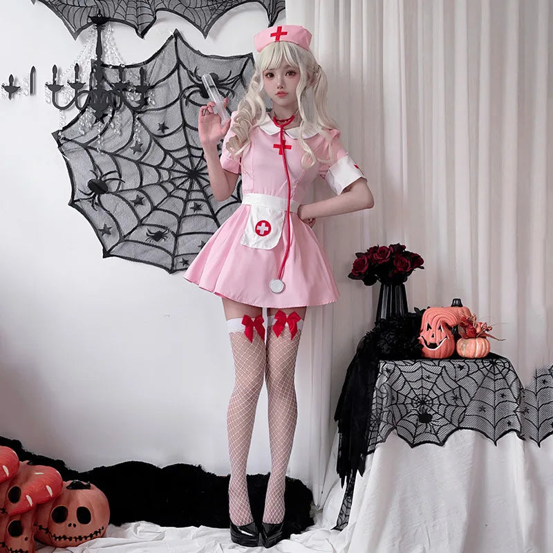 Déguisement Infirmière Rose Femme avec Accessoires – vue 4