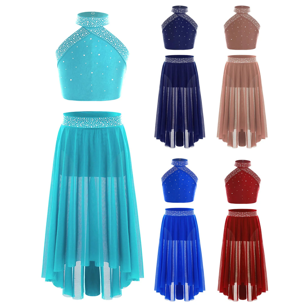 Tenue de Danse Lyrique pour Fille — Top Pailleté et Jupe – vue 3