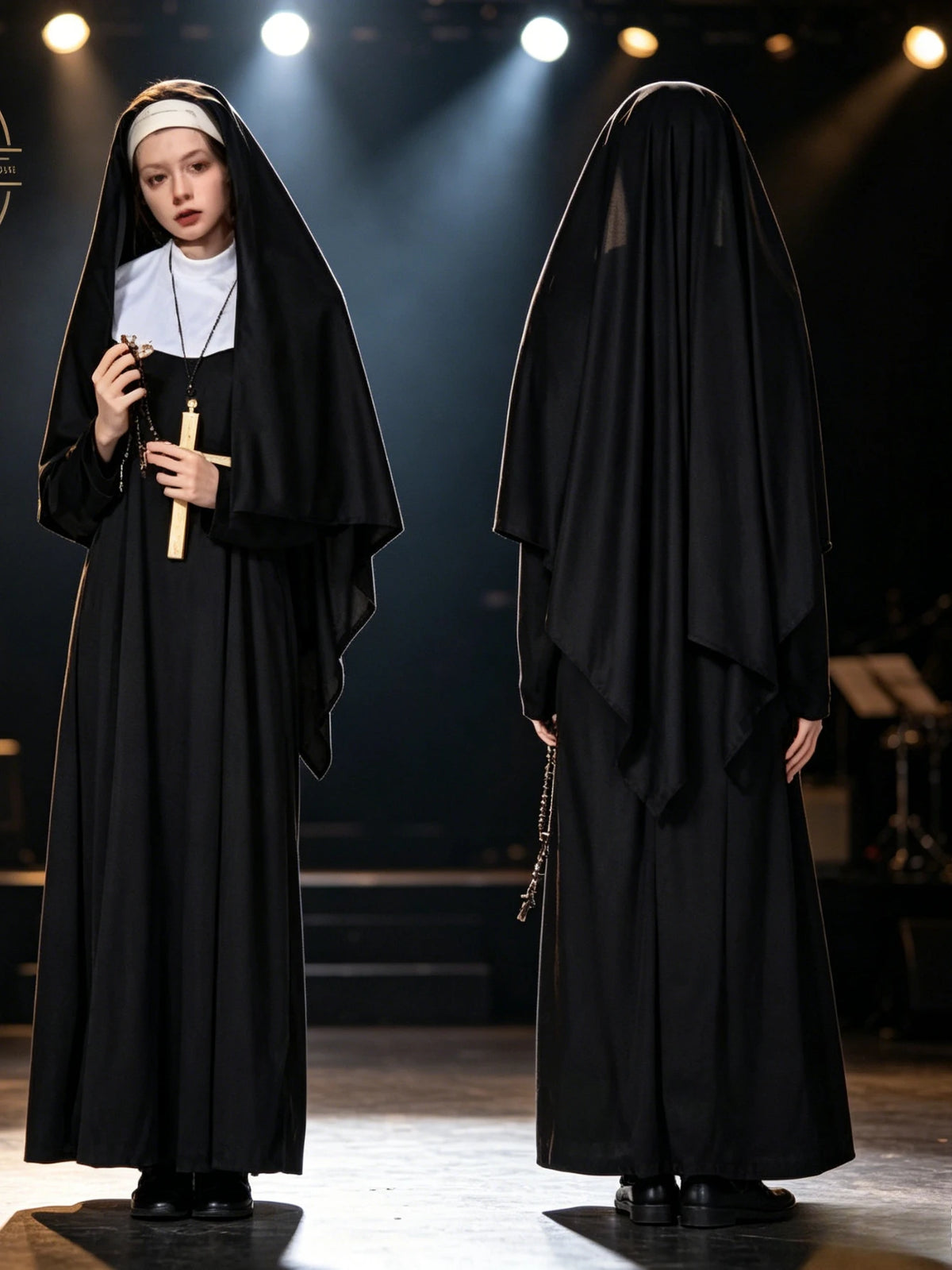 Robe Longue de Nonne Noire – vue 7