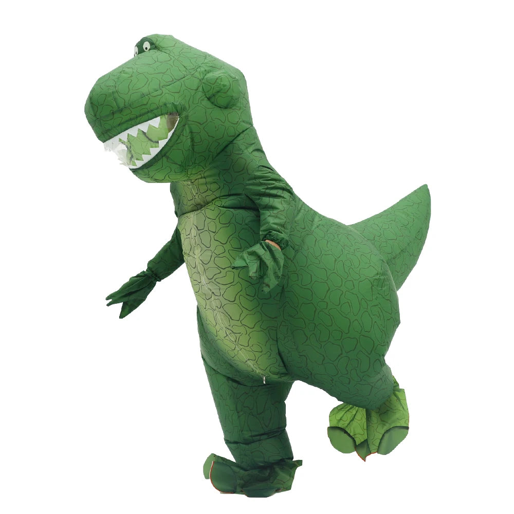 Déguisement Gonflable Dinosaure Vert Adulte – vue 7