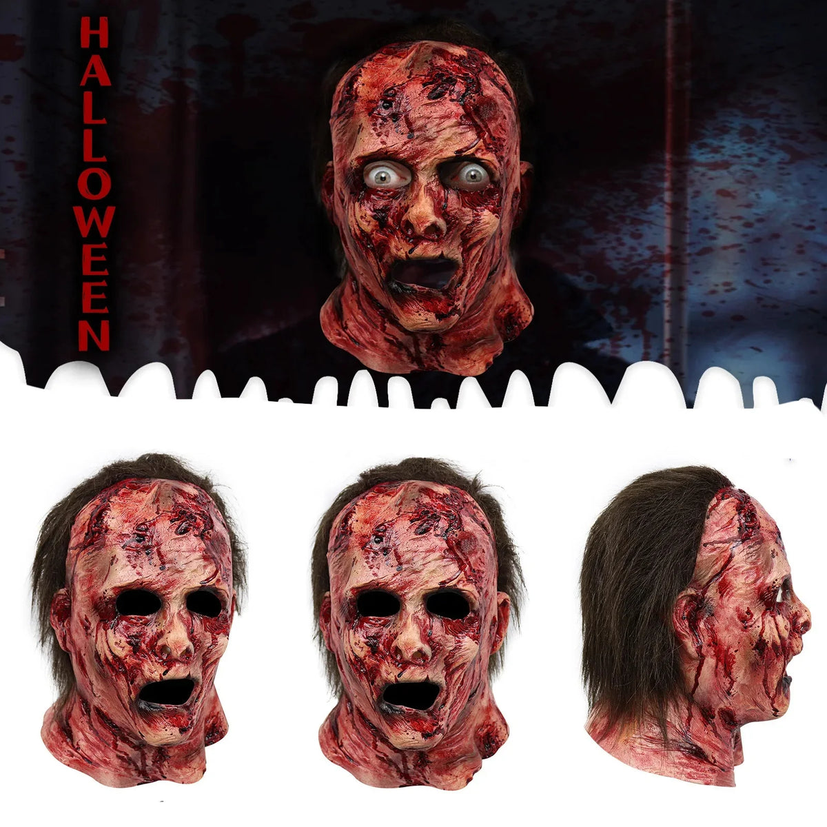 Masque Clown Effrayant en Silicone – vue 4