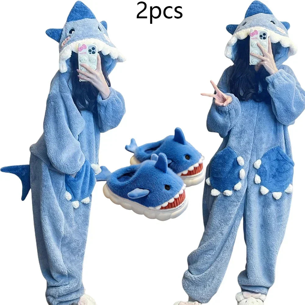 Combinaison Kigurumi Requin Femme - Pyjama à Capuche – vue 7