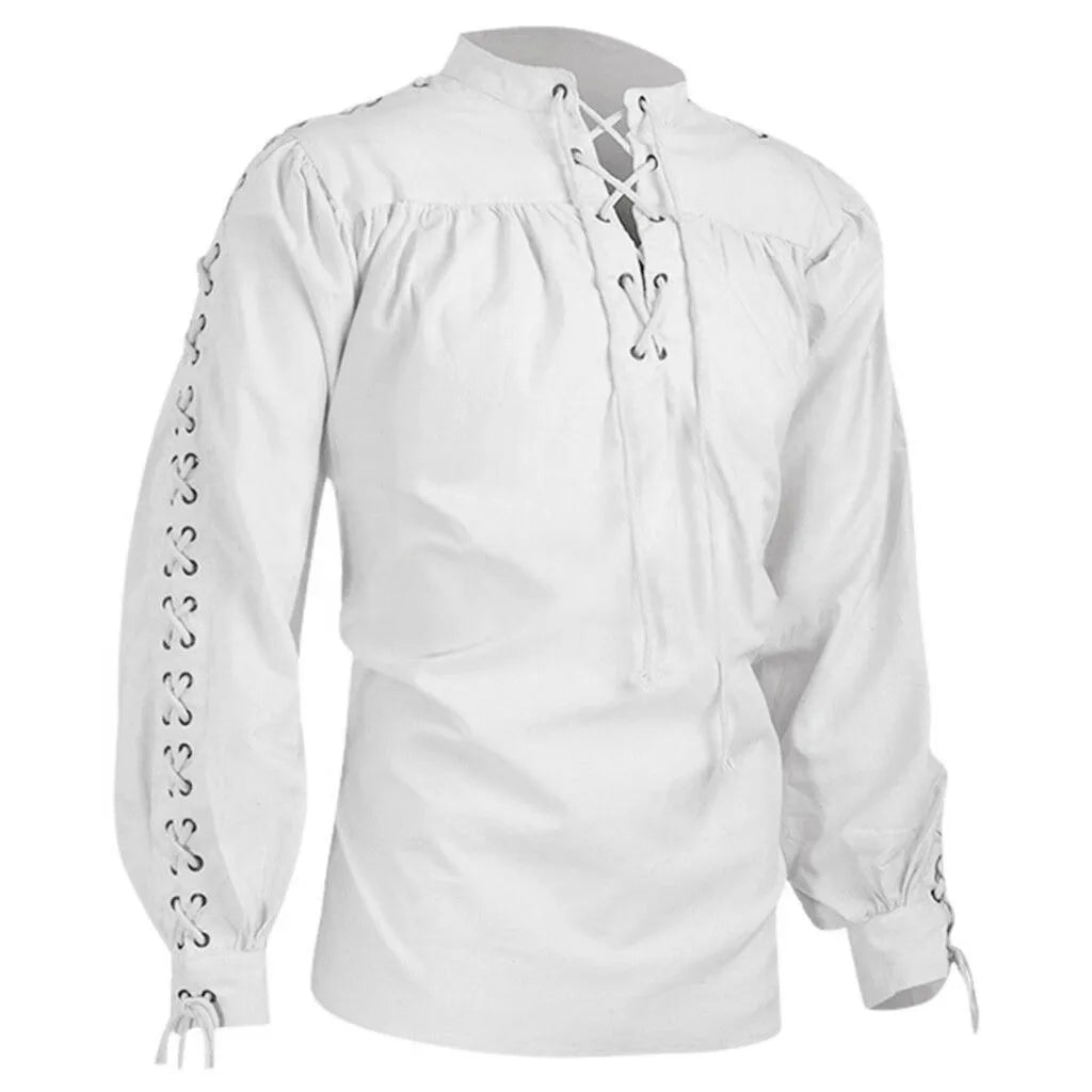 Chemise Pirate Viking à Col Volanté Homme – vue 5