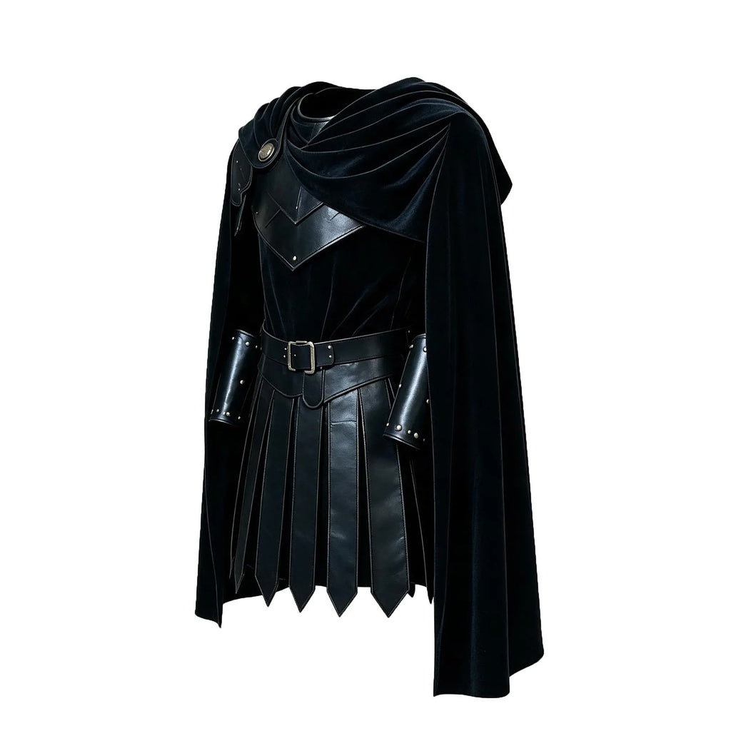 Déguisement Spartiate Gladiateur Homme – Armure en Cuir et Cape – vue 4