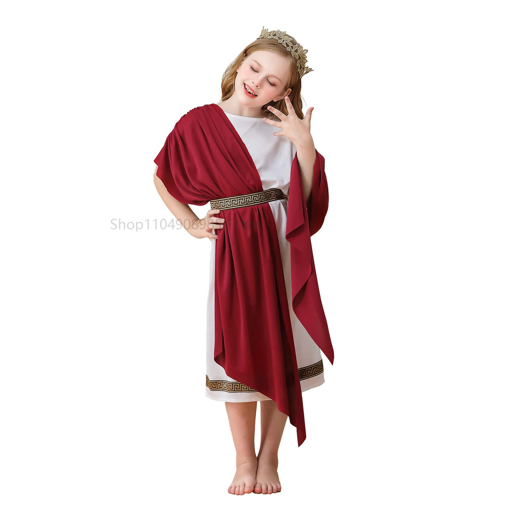 Déguisement Déesse Grecque Fille – Robe Romaine – vue 4