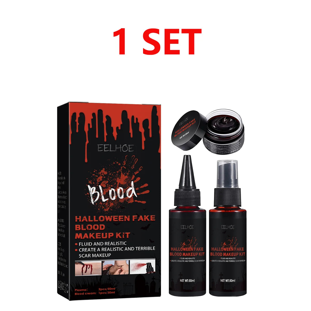 Kit Faux Sang Réaliste Lavable – Visage et Corps – vue 8