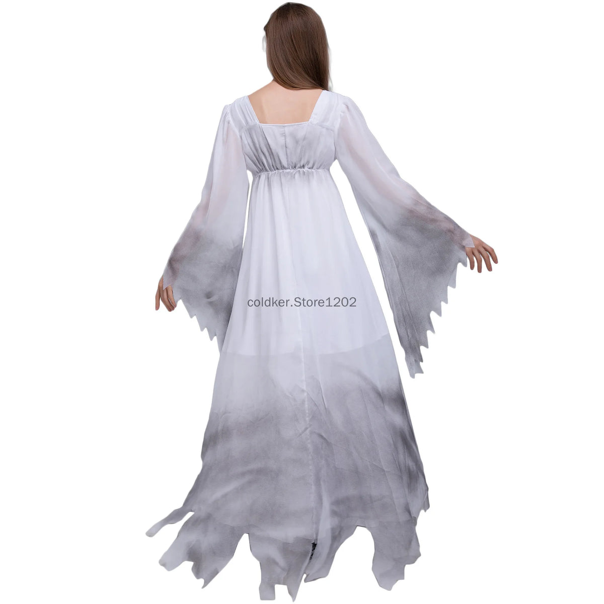 Déguisement Mariée Fantôme pour Femme — Robe Blanche Gothique – vue 2