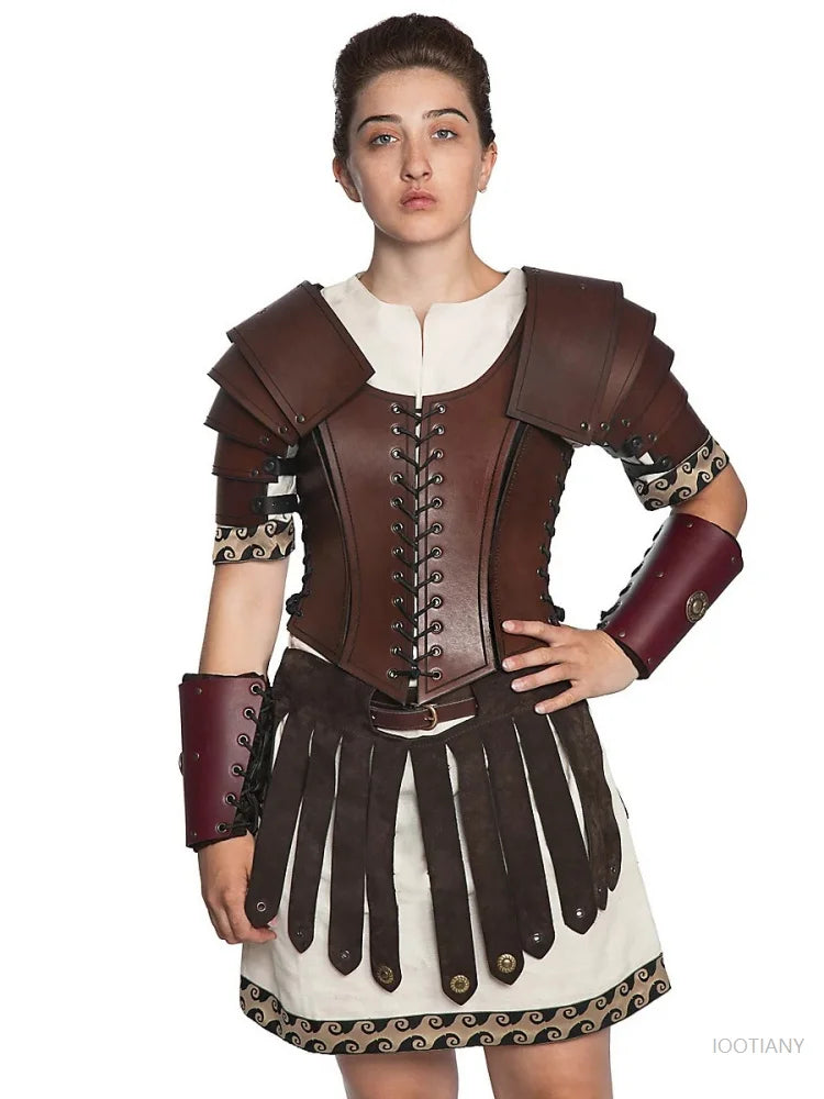 Jupe Viking Gladiateur en Simili Cuir – vue 2