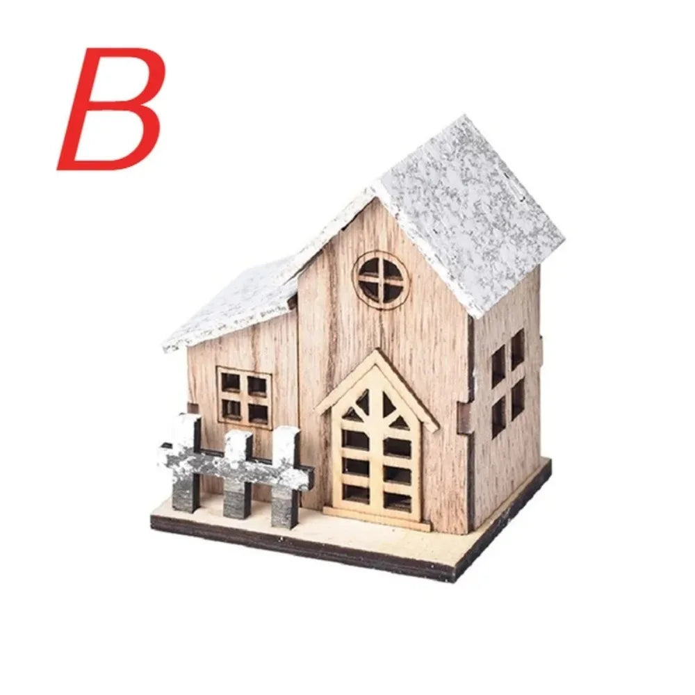 Maisonnette en bois lumineuse Noël – vue 8