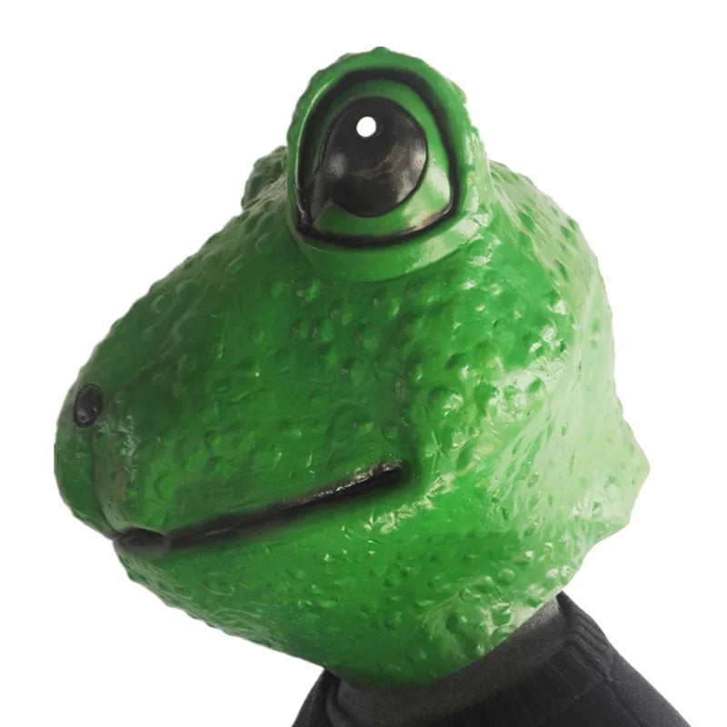 Masque Tête de Grenouille Intégral en Latex – vue 5