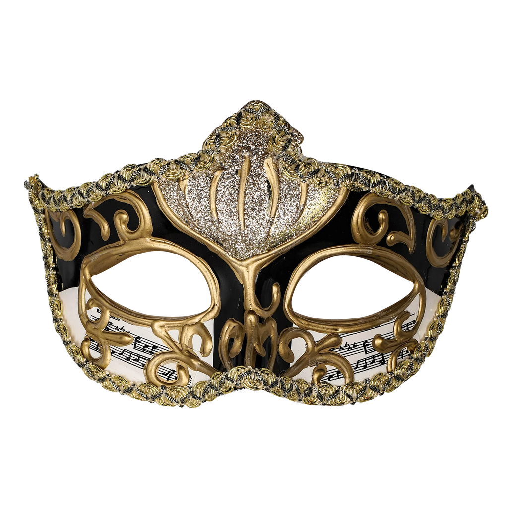 Masque vénitien doré peint à la main – vue 4