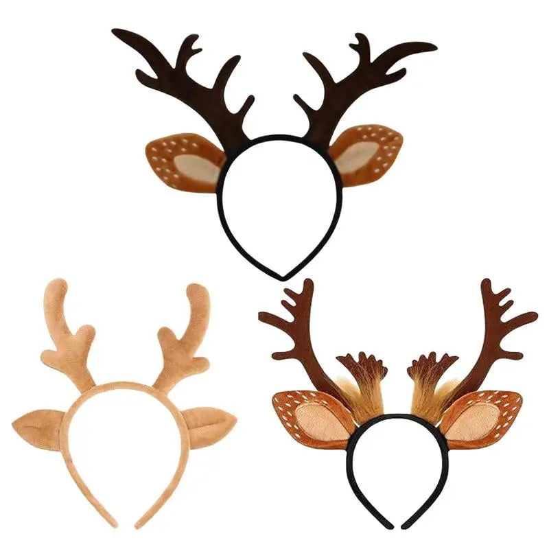 Serre-tête Oreilles et Bois de Renne - Accessoire Déguisement Noël – vue 3