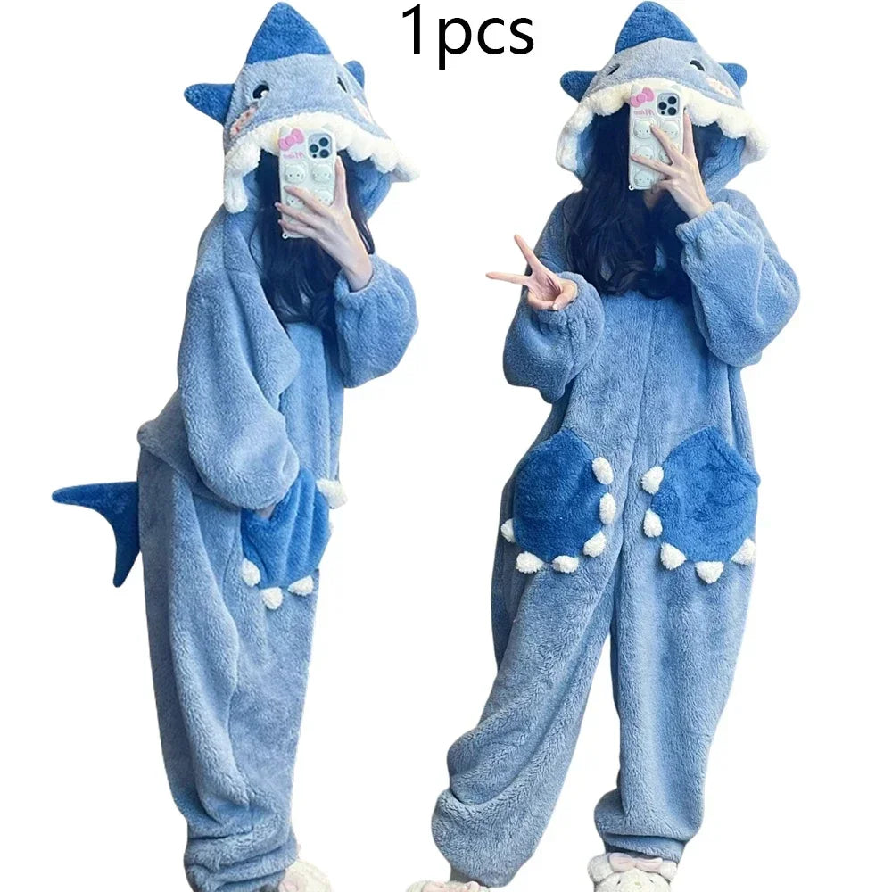 Combinaison Kigurumi Requin Femme - Pyjama à Capuche – vue 8