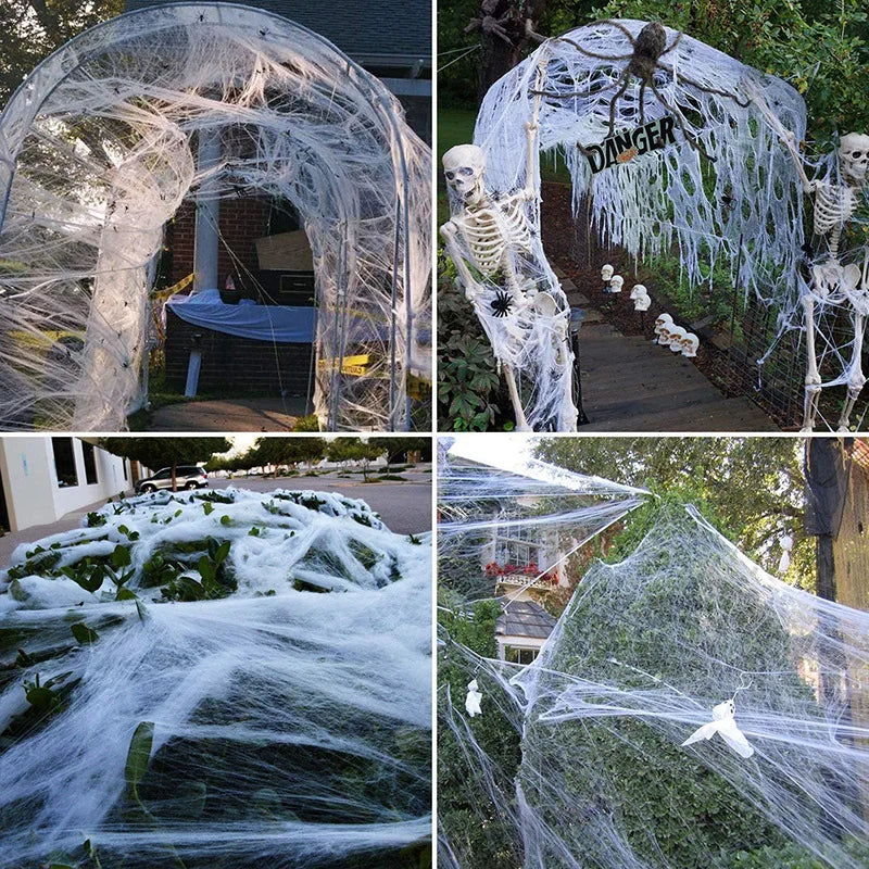 Toile d'araignée artificielle en coton Halloween – 6 couleurs – vue 4