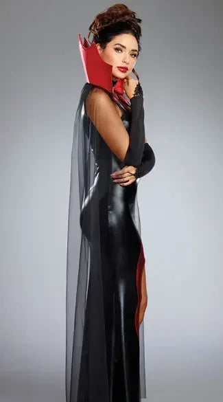Déguisement Vampire / Sorcière pour Femme — Robe et Cape – vue 4
