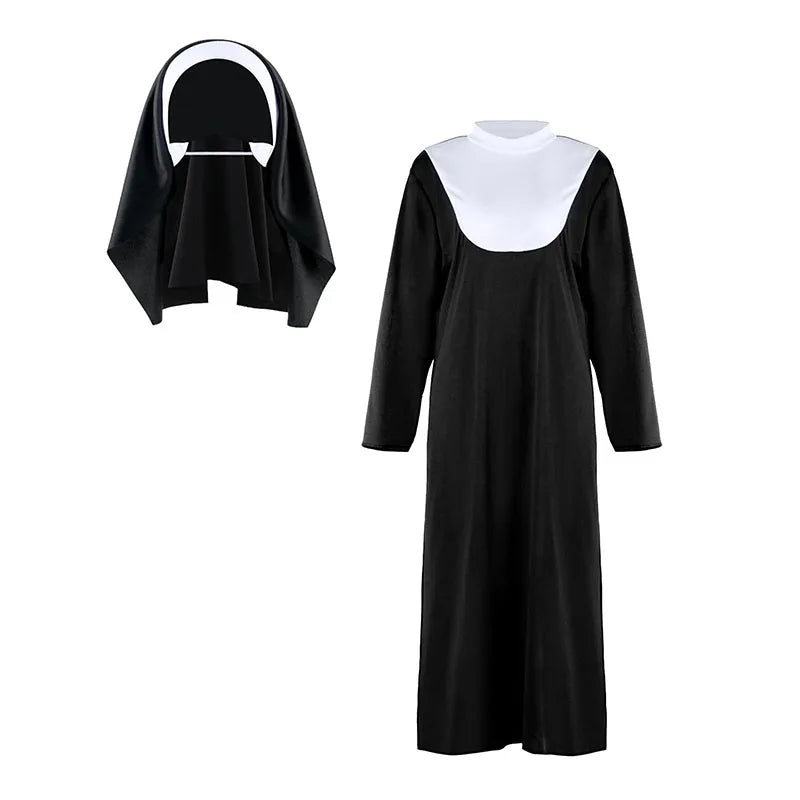 Robe de nonne noire traditionnelle – du M au XL – vue 6