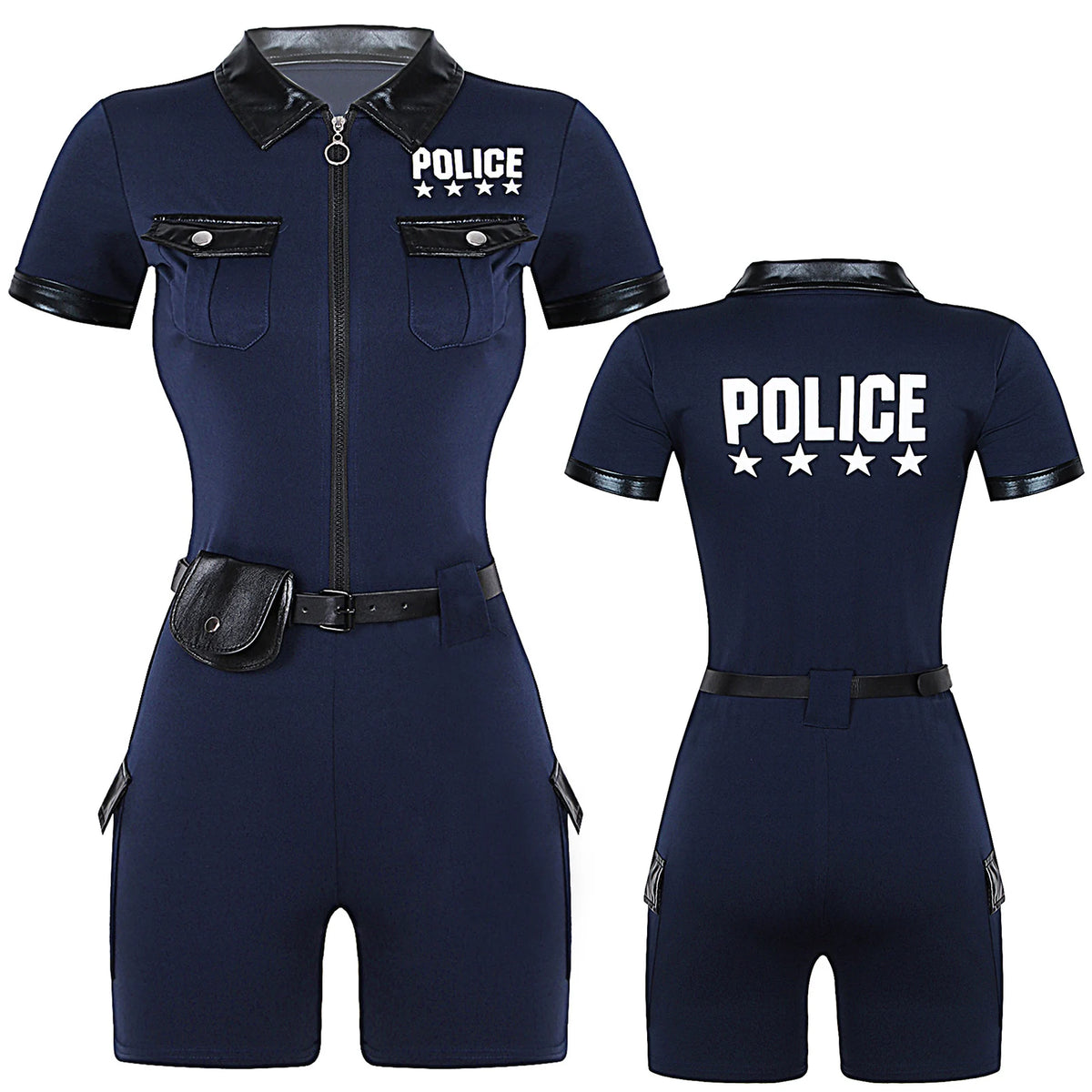 Déguisement Policière - Combinaison avec Ceinture et Casquette – vue 9