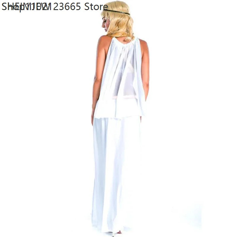 Robe de Déesse Grecque Sexy Blanche – Princesse Égyptienne – vue 6