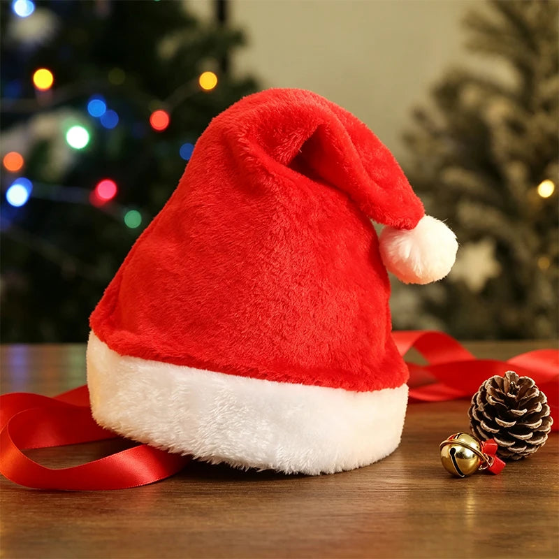 Bonnet de Père Noël Tricoté à Pompon et Fausse Fourrure – vue 3