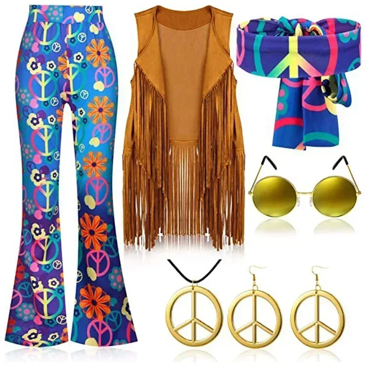 Gilet Hippie à Franges Femme – Années 60-70 – vue 10