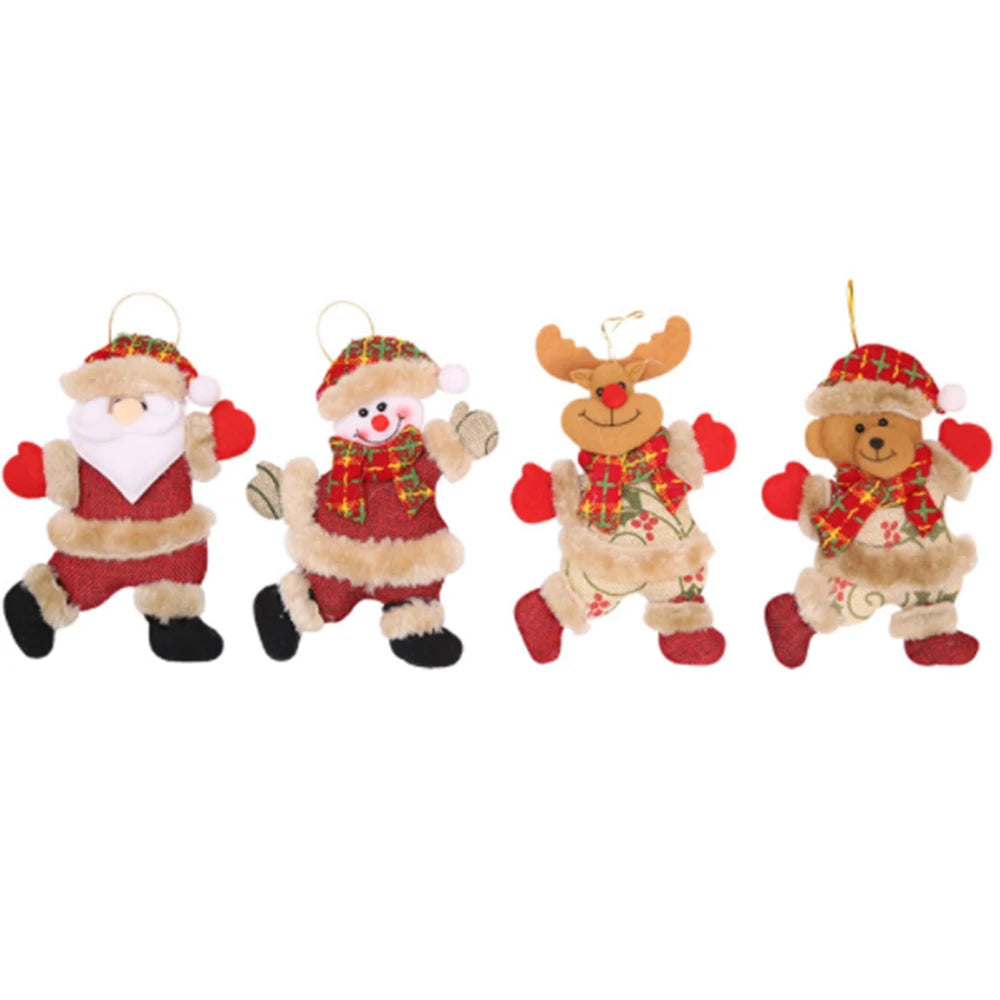 Ornements de sapin Père Noël, bonhomme de neige, renne et ours – vue 5