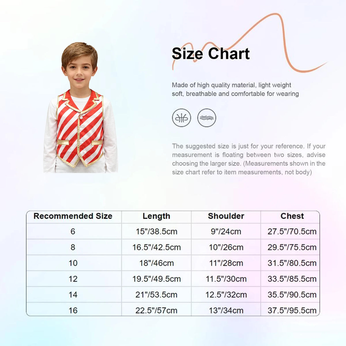Gilet Sucre d'Orge Rayé Enfant – vue 5
