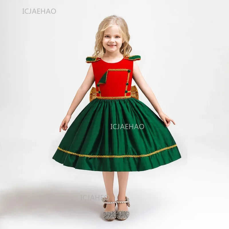 Robe de Fête de Noël Fille – Tenue de Lutin – vue 2
