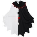 Cape Clown Effrayant Noire et Blanche – Adulte – vue 5