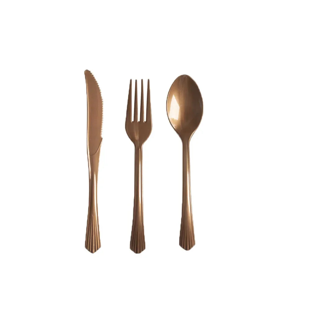 Couverts Jetables Dorés - Lot de 10 – vue 5
