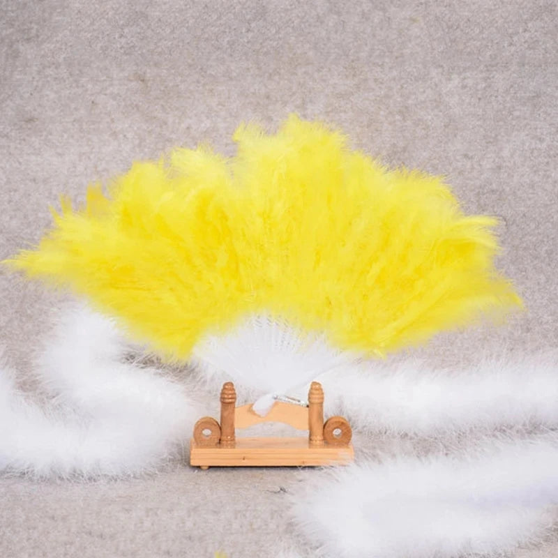 Éventail à Plumes Pliant - Style Gothique Lolita Danse – vue 6