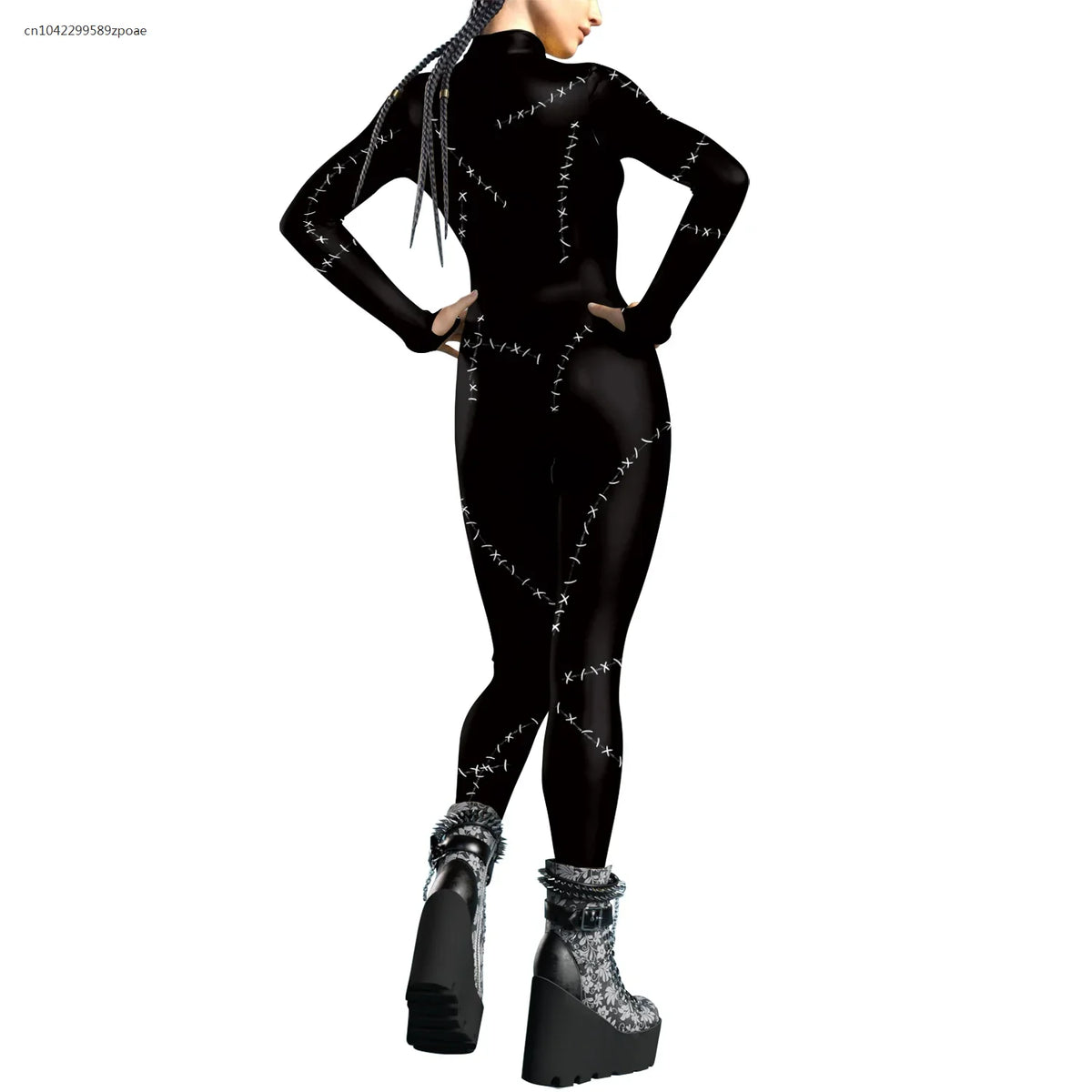 Combinaison Chat Gothique Steampunk Sexy – vue 2