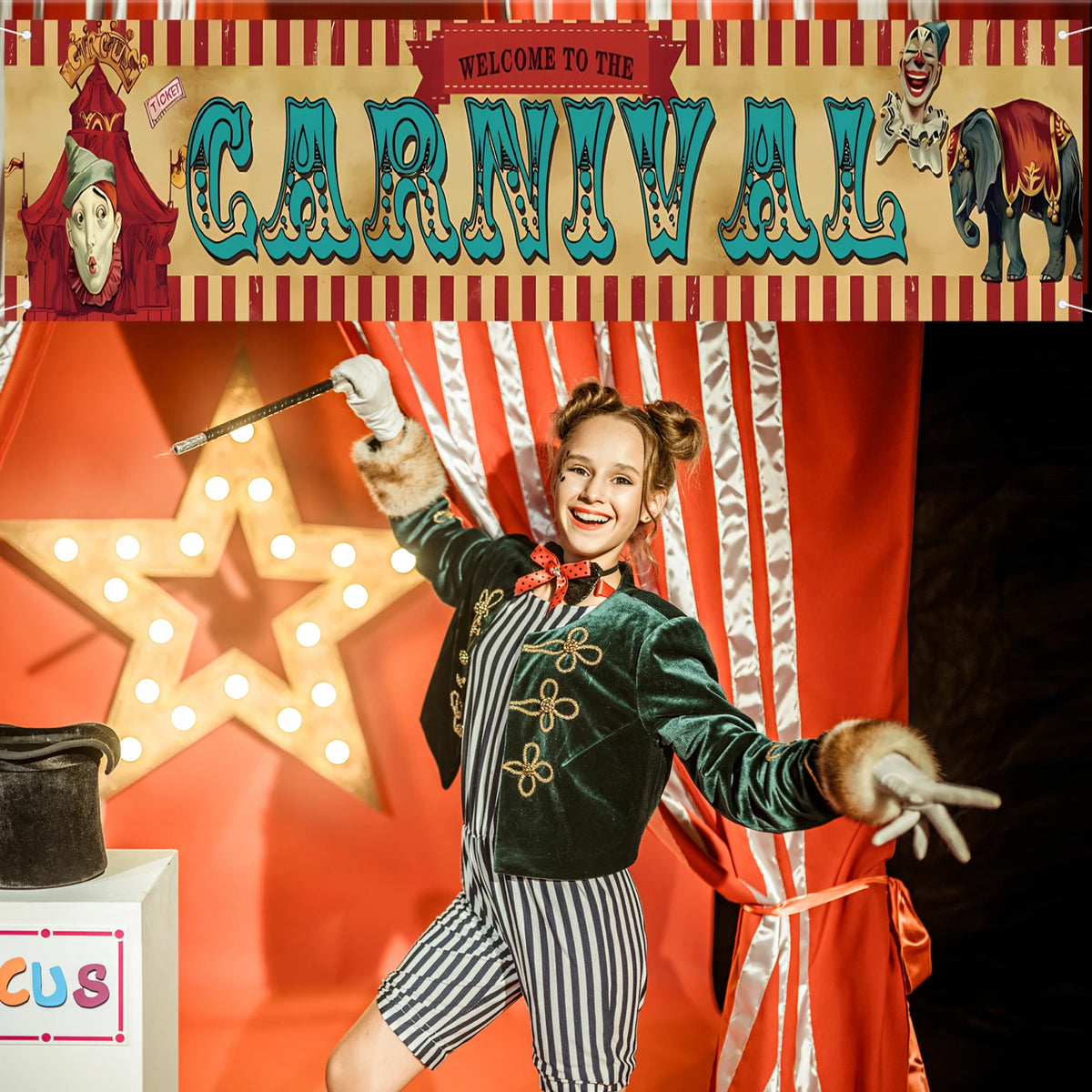 Banderole « Bienvenue au Cirque » pour Carnaval – vue 5