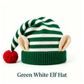 Bonnet de Lutin Rayé avec Oreilles et Pompon – Rouge, Vert ou Blanc – vue 7