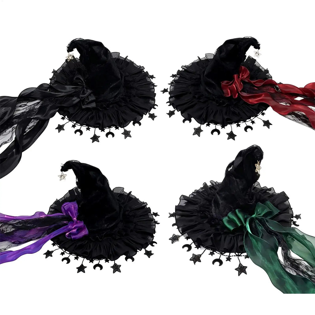 Chapeau de Sorcière Gothique à Nœud – vue 2