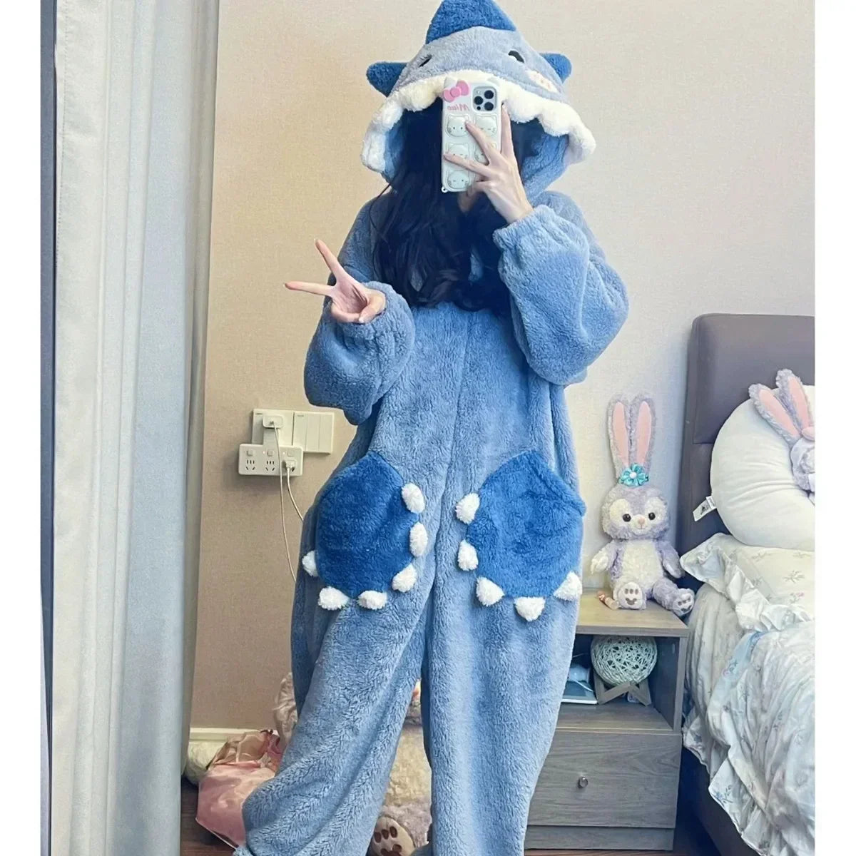 Combinaison Kigurumi Requin Femme - Pyjama à Capuche – vue 3