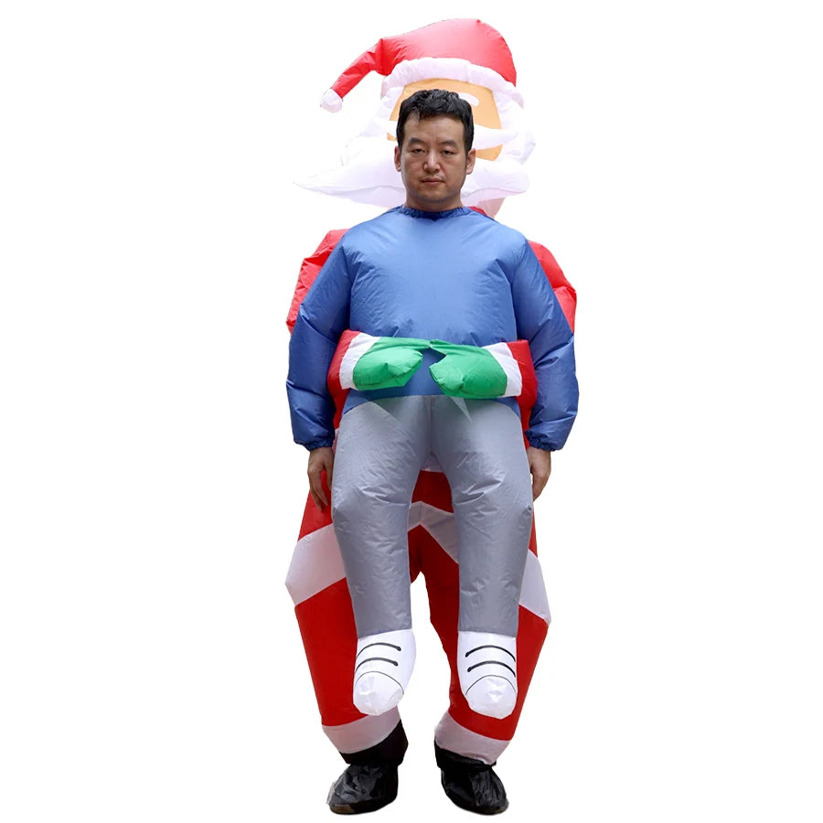 Déguisement Gonflable Père Noël Rigolo Adulte – vue 6