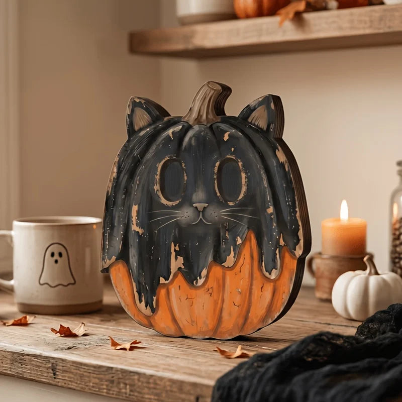 Décoration en bois noire Halloween – vue 8