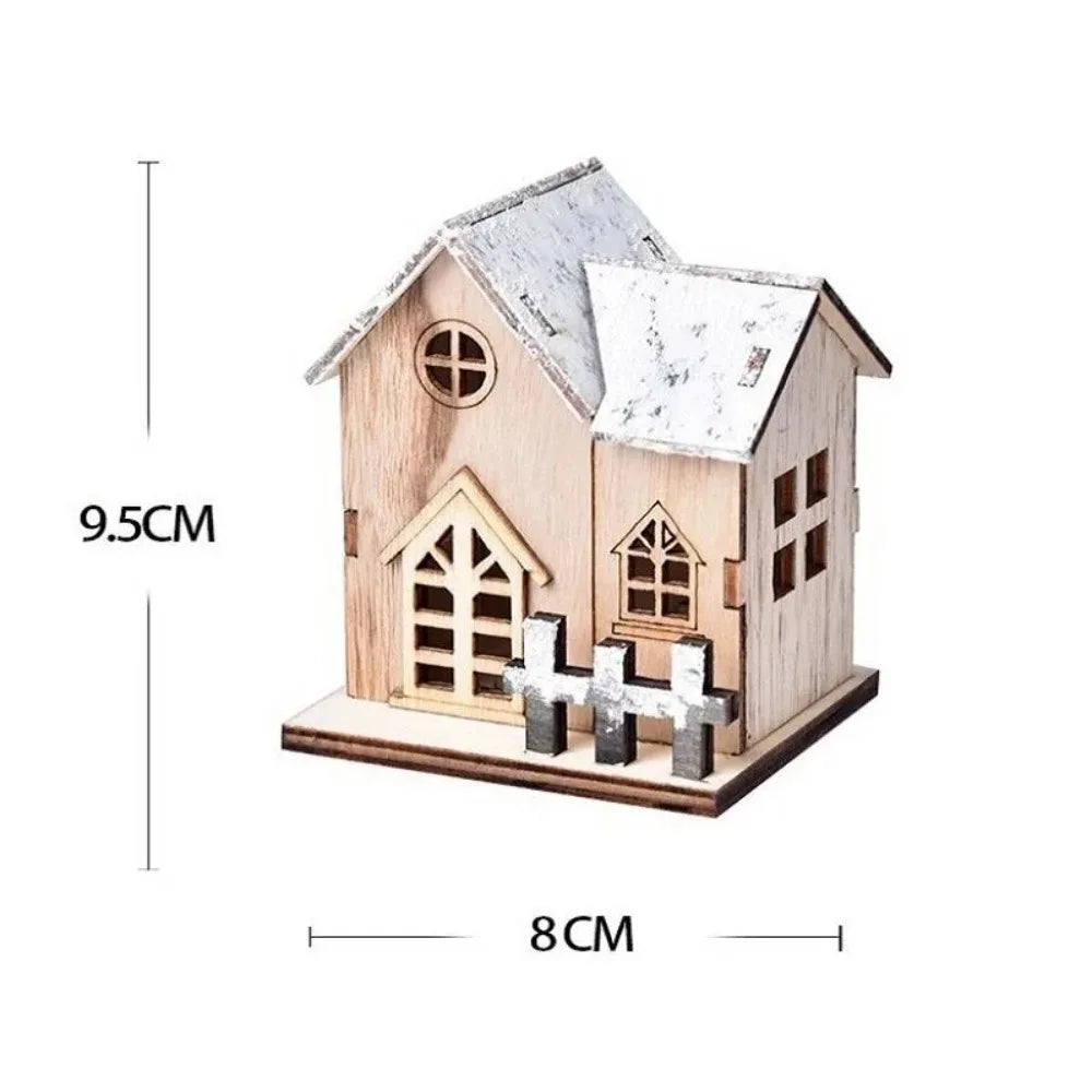 Maisonnette en bois lumineuse Noël – vue 6