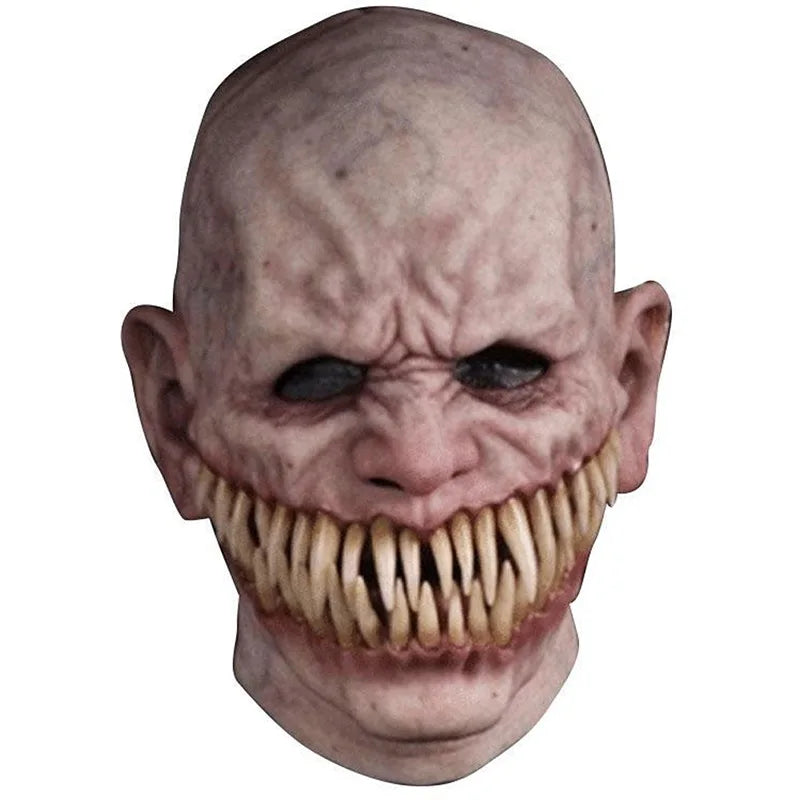 Masque Démon Mutant en Latex à Longues Dents – vue 3