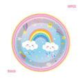 Vaisselle Jetable Nuage Arc-en-Ciel - Assiettes Gobelets Serviettes – vue 11
