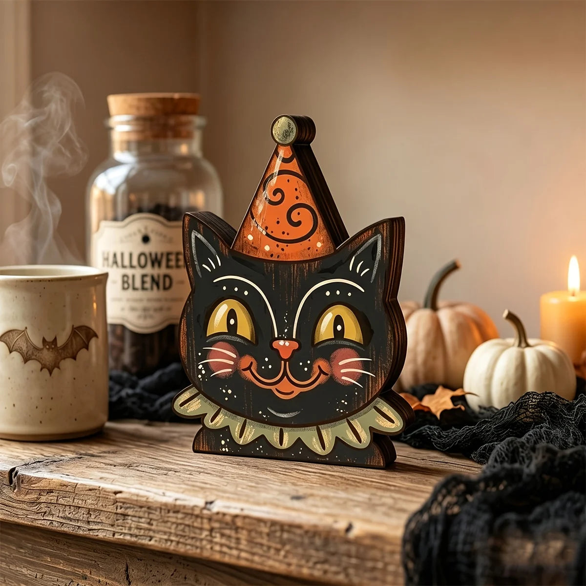 Décoration en bois à poser Halloween – vue 6