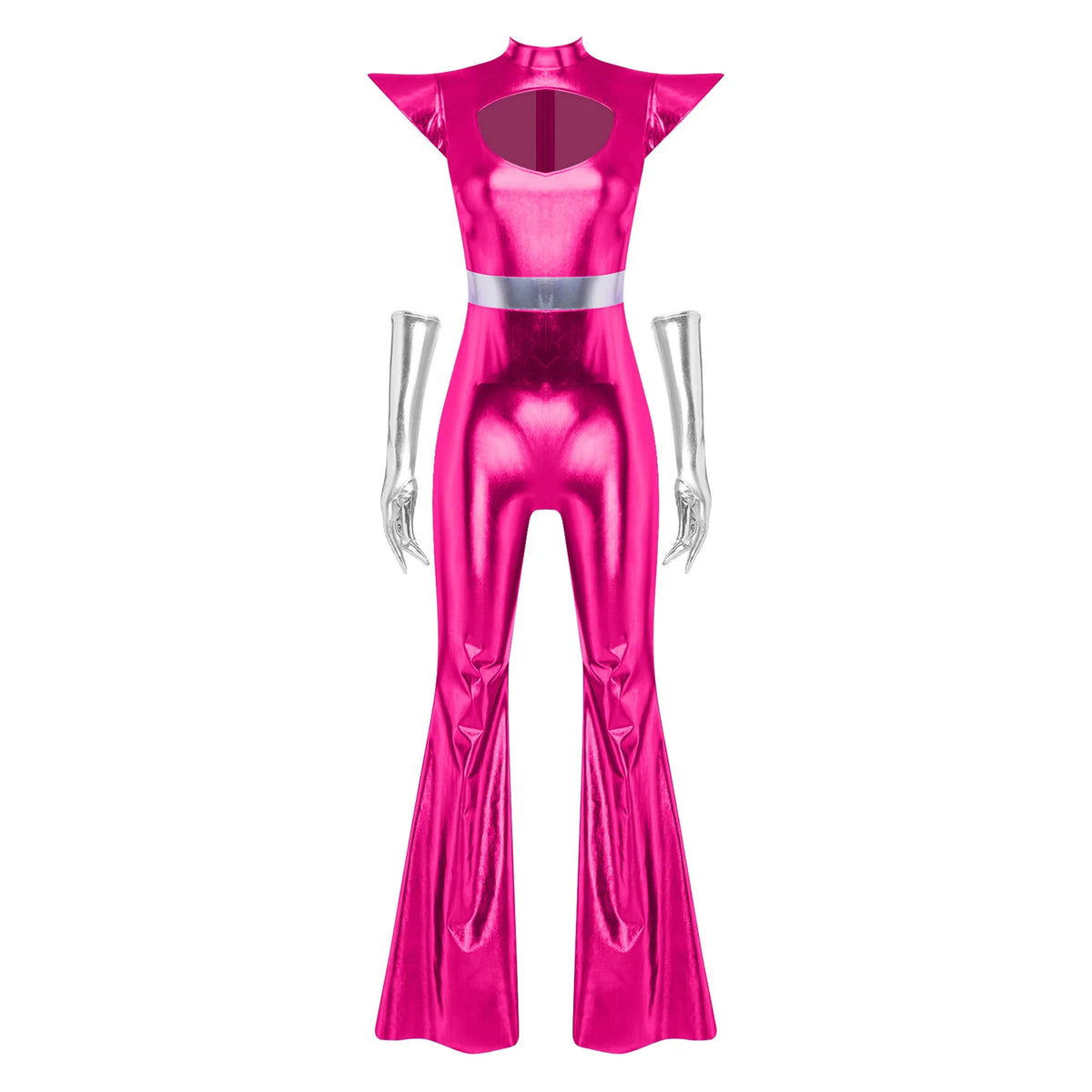 Combinaison Disco Alien Métallisée Femme – vue 8