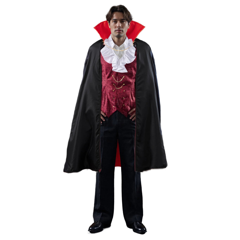 Chemise Vampire avec Gilet et Cape Homme – vue 7