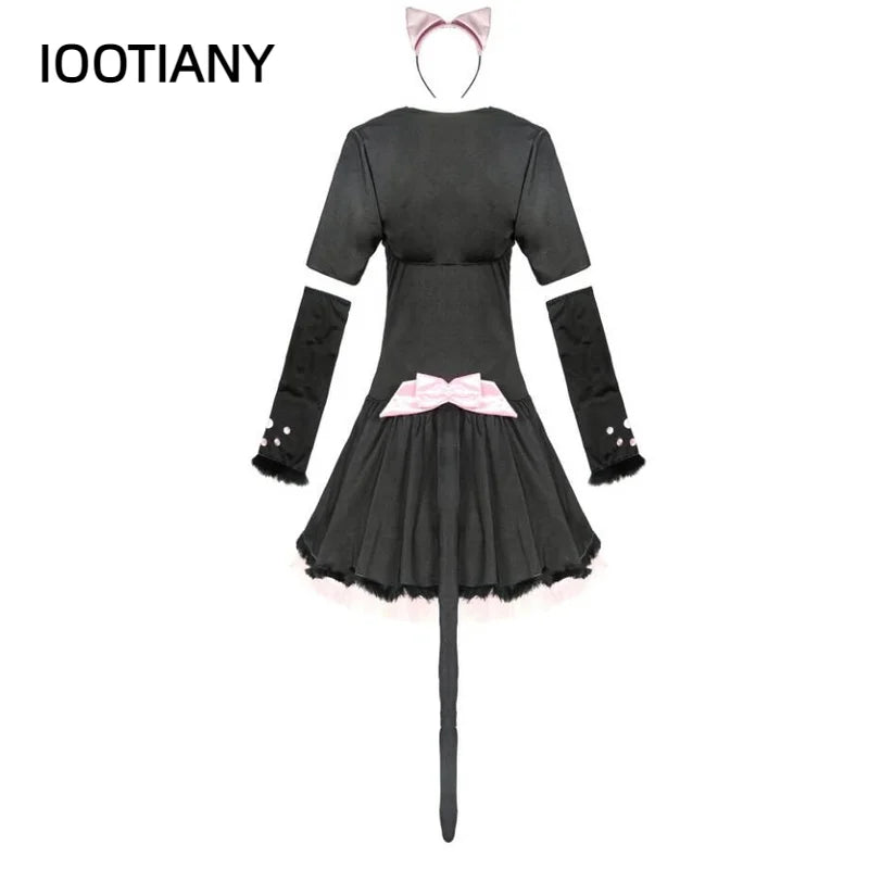 Déguisement Lapine Noire Sexy – Robe, Oreilles, Gants et Cape – vue 5