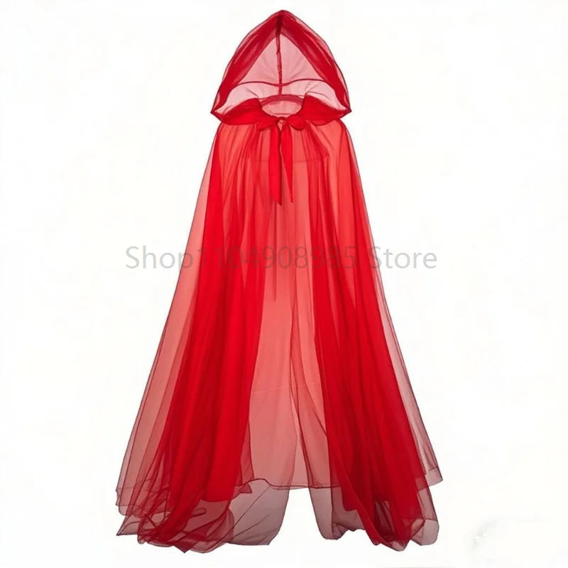 Cape de Sorcière Elfe en Tulle à Capuche – vue 2