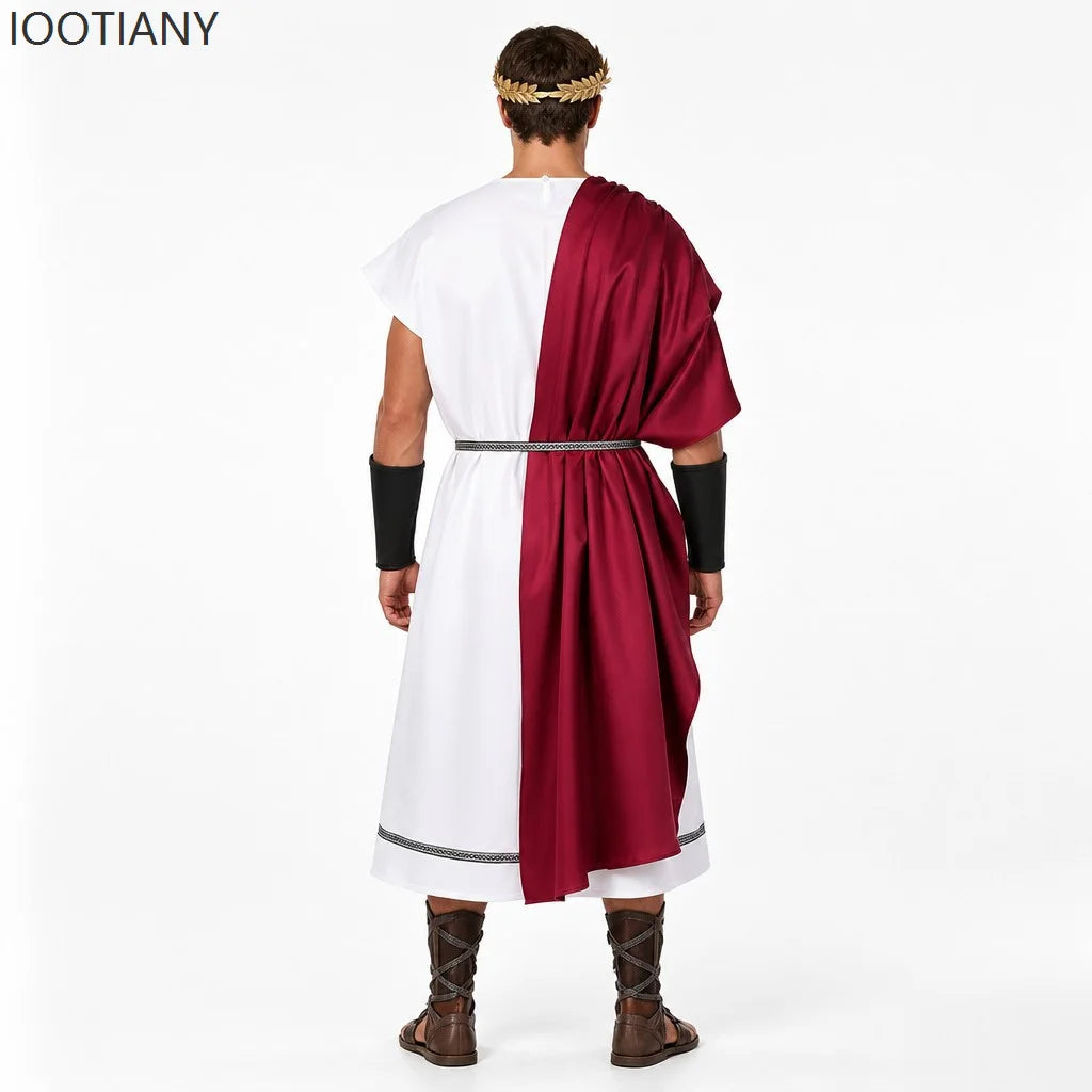 Costume Grec Antique Homme avec Ceinture et Brassards – vue 3